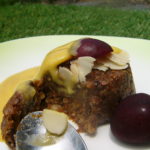 Raw Mini Christmas Puddings with Paw Paw Custard